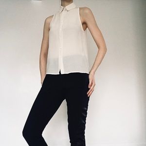 Silk Sleeveless Button up Shirt GILBERT GILMORE